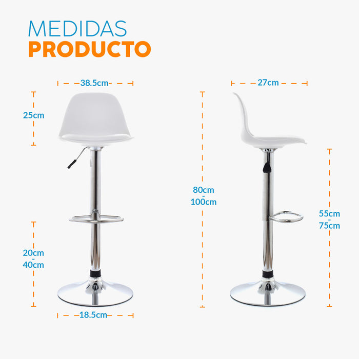 muebles comedores banco giratorio para bar boat blanco bonno rs423902 mp madecentro