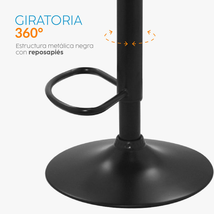 muebles comedores banco giratorio para bar negro patrick bonno rs424132 madecentro
