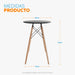 muebles comedores mesa redonda eames 60cm negro bonno rs440220 madecentro