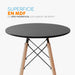 muebles comedores mesa redonda eames 60cm negro bonno rs440220 madecentro