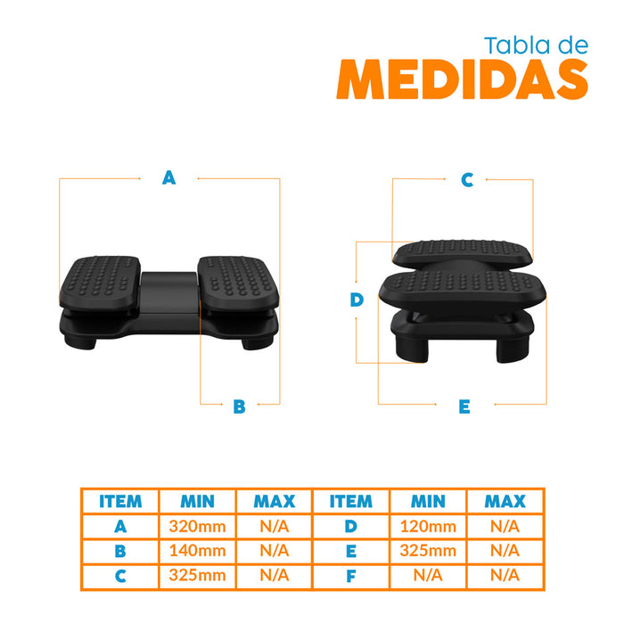 muebles comedores reposapies dynamic negro bonno rd130200 madecentro
