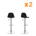 muebles comedores set x2 banco bar giratorio negro boat bonno rkj100220 madecentro