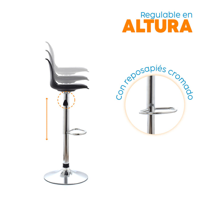 muebles comedores set x2 banco bar giratorio negro boat bonno rkj100220 madecentro
