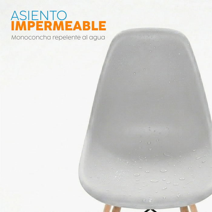 muebles comedores set x4 sillas comedor eames gris be bonno rkj100210 mp madecentro