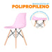 muebles comedores set x4 sillas comedor eames rosado be bonno rkj100215 mp madecentro