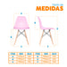 muebles comedores set x4 sillas comedor eames rosado be bonno rkj100215 mp madecentro