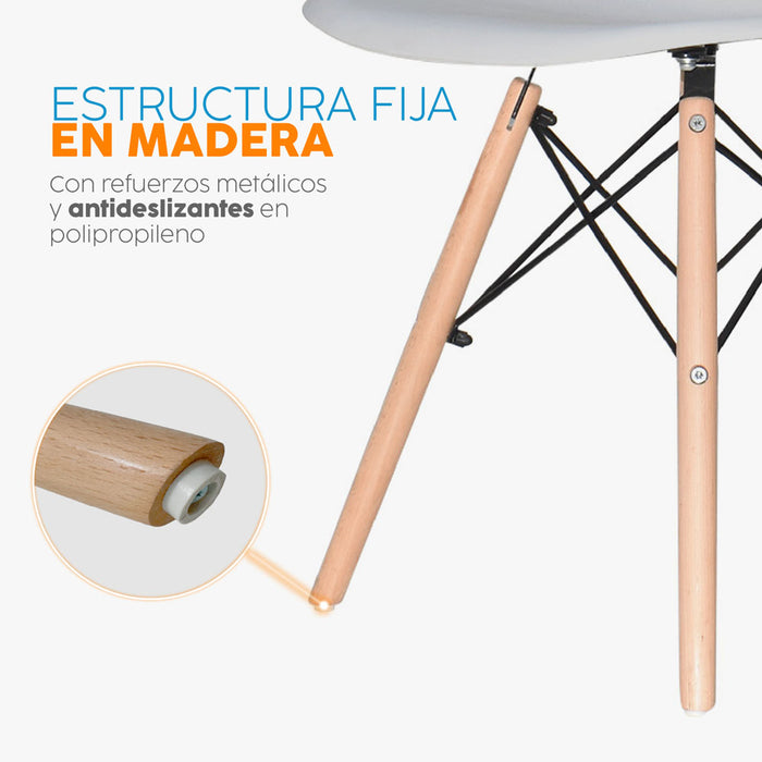 muebles comedores silla comedor eames gris be bonno rs341206 mp madecentro
