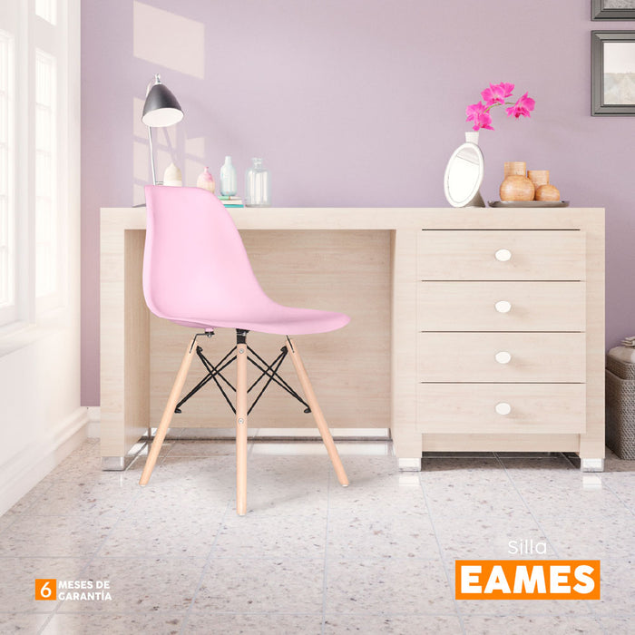 muebles comedores silla comedor eames rosado be bonno rs341208 mp madecentro
