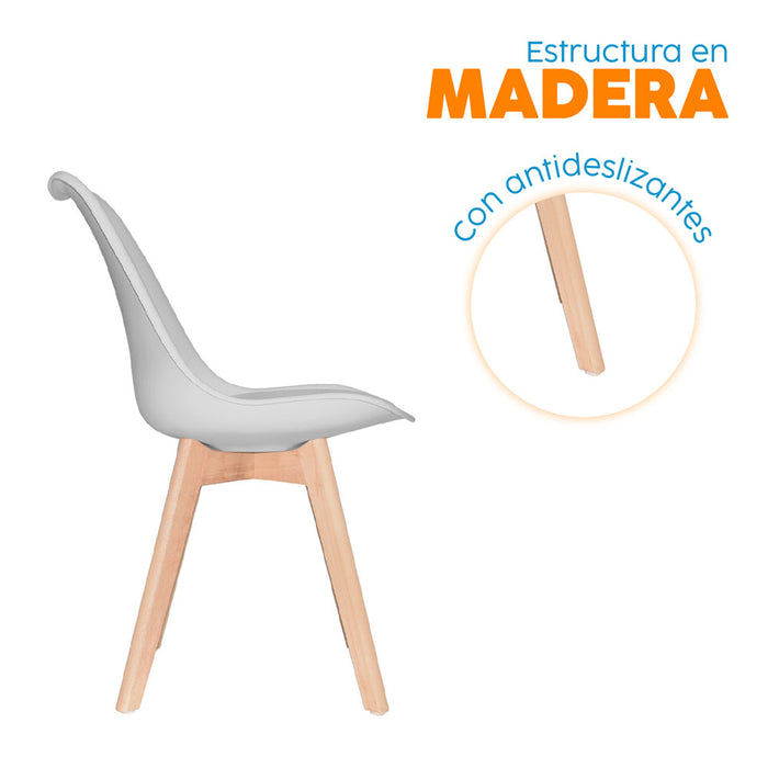 muebles comedores silla comedor ema be gris bonno rs341216 mp madecentro