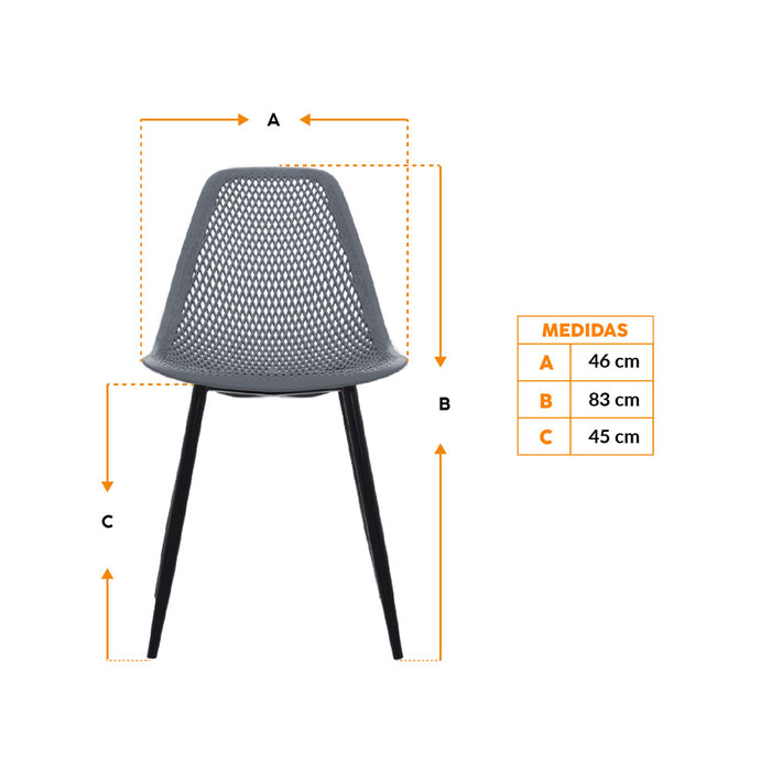 muebles comedores silla comedor gris lotti ii bonno rk341780 madecentro
