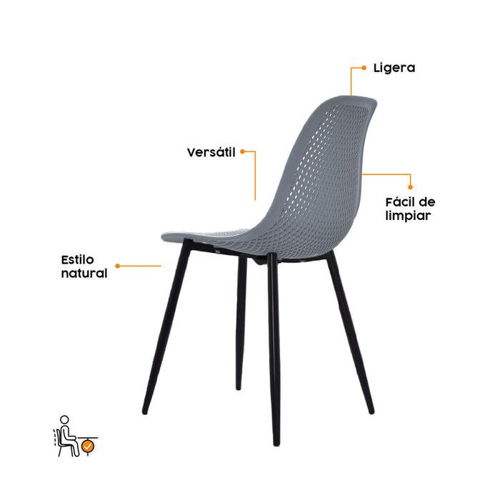 muebles comedores silla comedor gris lotti ii bonno rk341780 madecentro