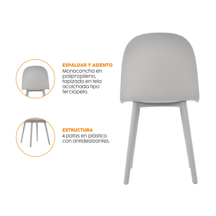 muebles comedores silla comedor lucca gris bonno rs342016 mp madecentro