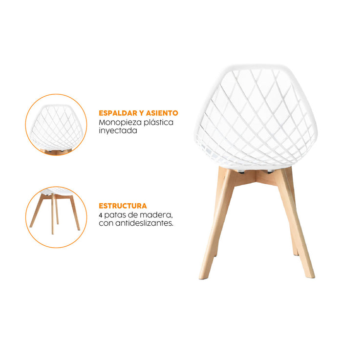 muebles comedores silla comedor turia blanco bonno rs340982 mp madecentro