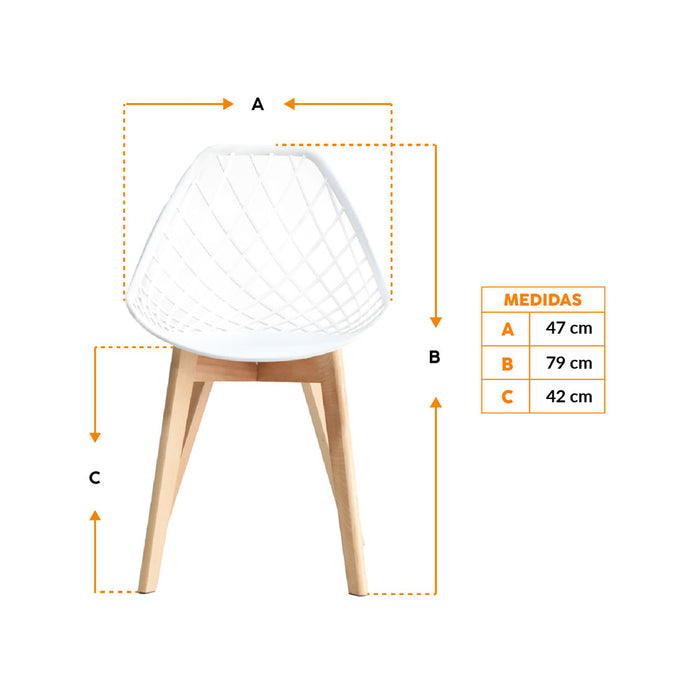 muebles comedores silla comedor turia blanco bonno rs340982 mp madecentro