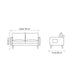muebles de sala sofa abril 2 puestos azul tela anti fluidos 170x80x80 cm muebles de lujo sofabin23 madecentro