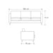 muebles de sala sofa aly 3 puestos gris tela anti fluidos 185x75x75 cm muebles de lujo sofabin29 madecentro