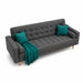 muebles de sala sofa athens 3 puestos marron tela anti fluidos 187x75x75 cm muebles de lujo salabin 1119 madecentro
