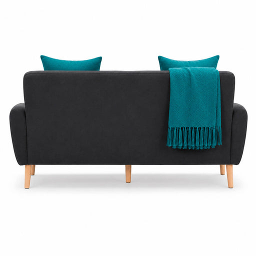 muebles de sala sofa barbara 3 puestos gris terciopelo 190x80x80 cm muebles de lujo sofabin21 madecentro