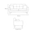 muebles de sala sofa barbara 3 puestos gris terciopelo 190x80x80 cm muebles de lujo sofabin21 madecentro