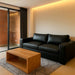 muebles de sala sofa ben 3 puestos marron cuerina 220x90x80 cm muebles de lujo sofabin22 madecentro