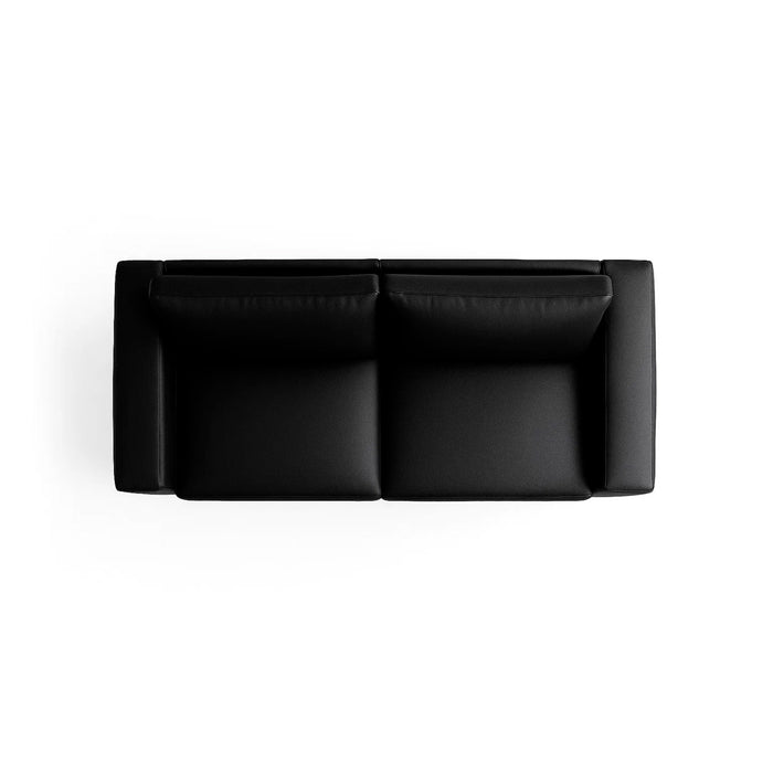 muebles de sala sofa ben 3 puestos marron cuerina 220x90x80 cm muebles de lujo sofabin22 madecentro