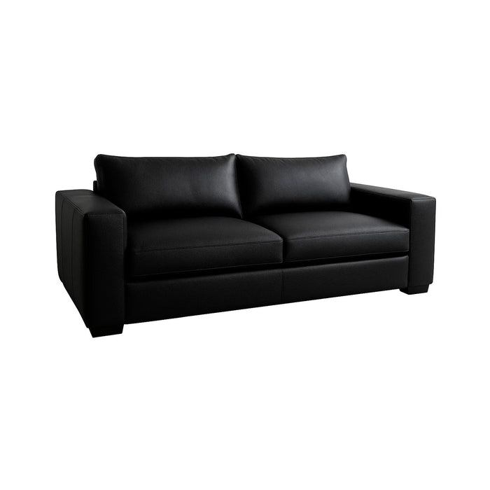 muebles de sala sofa ben 3 puestos marron cuerina 220x90x80 cm muebles de lujo sofabin22 madecentro