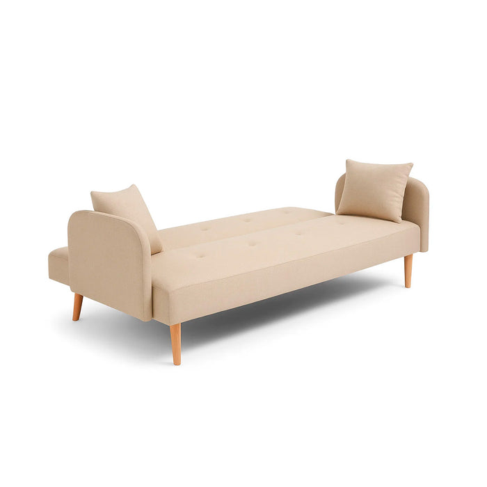 muebles de sala sofa bratislava 2 puestos beige cuerina 160x70x85 cm muebles de lujo salabin 1123 madecentro