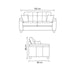 muebles de sala sofa budapest 2 puestos blanco cuerina 150x88x80 cm muebles de lujo salabin 1126 madecentro