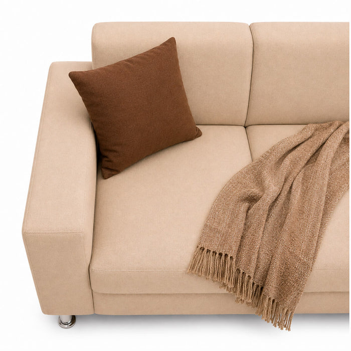 muebles de sala sofa calixto 3 puestos beige tela anti fluidos 200x80x75 cm muebles de lujo sofabin39 madecentro