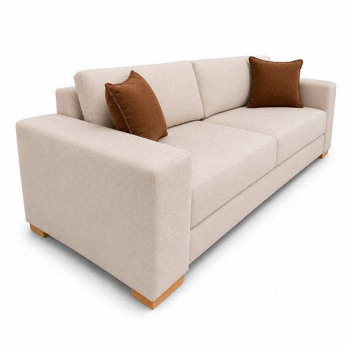 muebles de sala sofa callidora 3 puestos color beige en tela anti fluidos 220x95x80 cm muebles de lujo sofabin010918 madecentro