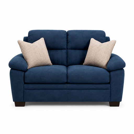 muebles de sala sofa copenhague 2 puestos azul tela anti fluidos 150x88x80 cm muebles de lujo salabin 1128 madecentro