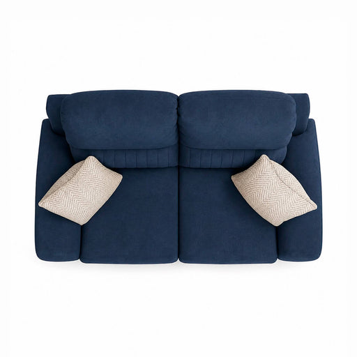 muebles de sala sofa copenhague 2 puestos azul tela anti fluidos 150x88x80 cm muebles de lujo salabin 1128 madecentro
