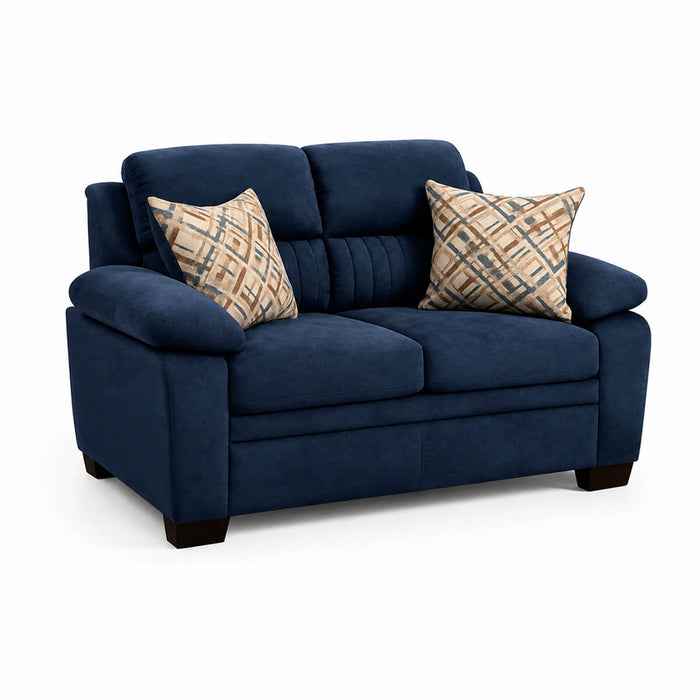 muebles de sala sofa copenhague 2 puestos azul tela anti fluidos 150x88x80 cm muebles de lujo salabin 1128 madecentro