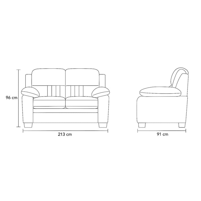 muebles de sala sofa copenhague 2 puestos azul tela anti fluidos 150x88x80 cm muebles de lujo salabin 1128 madecentro