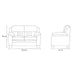 muebles de sala sofa copenhague 2 puestos azul tela anti fluidos 150x88x80 cm muebles de lujo salabin 1128 madecentro