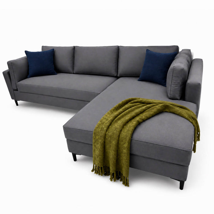 muebles de sala sofa en l derecho jamy en tela poliester anti fluidos color gris 300x86x75 cm muebles de lujo salabi1108 madecentro