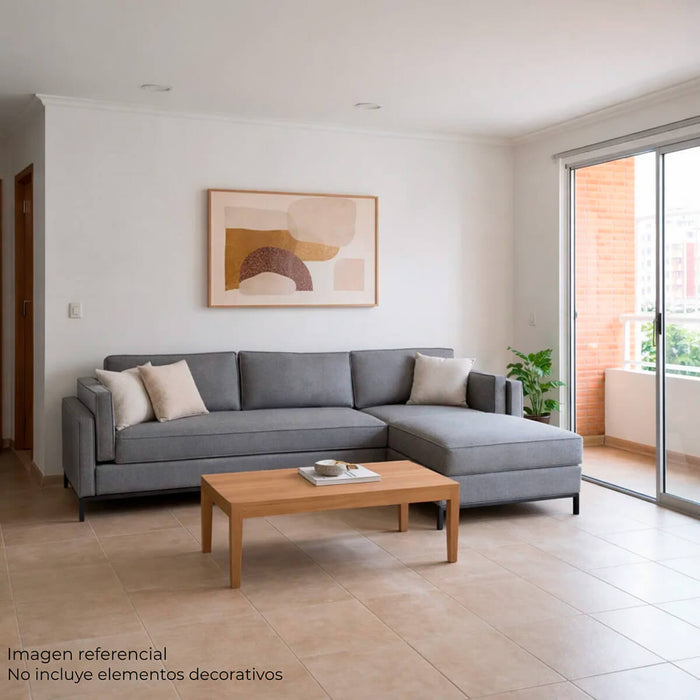 muebles de sala sofa en l derecho jamy en tela poliester anti fluidos color gris 300x86x75 cm muebles de lujo salabi1108 madecentro