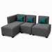 muebles de sala sofa en l izquierdo sisco en tela poliester anti fluidos color gris 220x130x90 cm muebles de lujo salabin 1084 madecentro