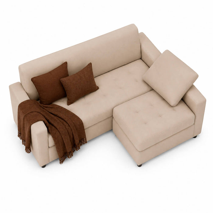 muebles de sala sofa liam 3 puestos beige microfibra anti fluidos 186x80x80 cm muebles de lujo salabin 1088 madecentro