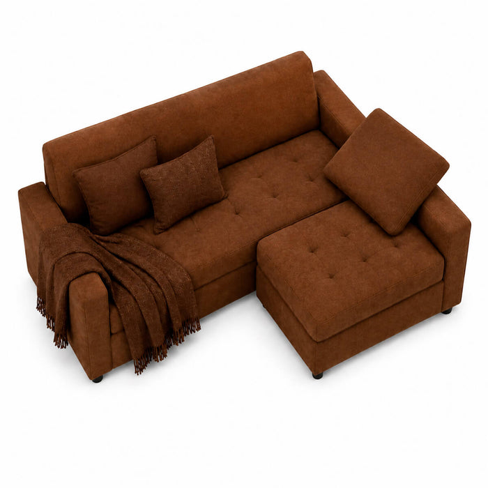 muebles de sala sofa liam 3 puestos marron microfibra anti fluidos 186x80x80 cm muebles de lujo salabin 1089 madecentro