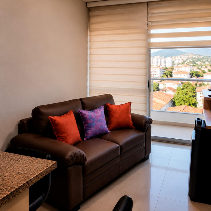 muebles de sala sofa miko 2 puestos marron cuerina 140x70x80 cm muebles de lujo salabin 1098 29 madecentro