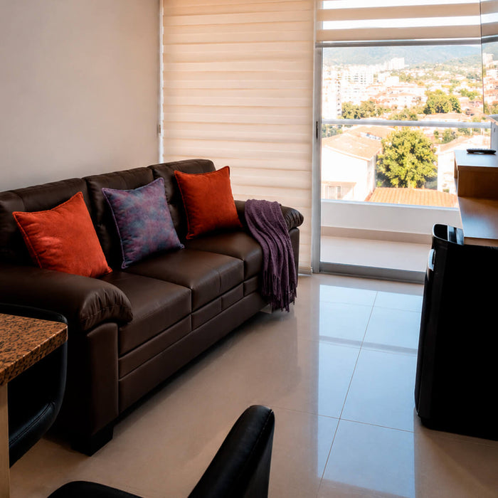 muebles de sala sofa miko 3 puestos marron cuerina 190x70x80 cm muebles de lujo salabin 1097 madecentro