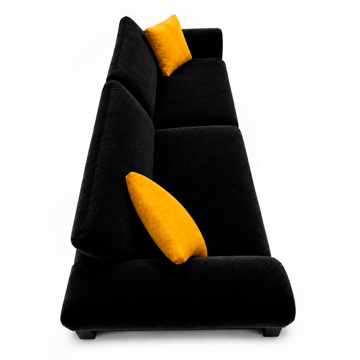 muebles de sala sofa tiago 4 puestos negro tela pet friendly anti fluidos 240x85x75 cm muebles de lujo bindelux996 madecentro