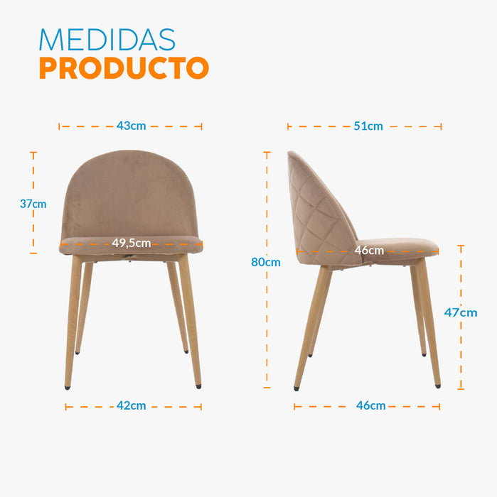 muebles oficina escritorio silla comedor fija tela capuchino ali bonno rs341652 madecentro