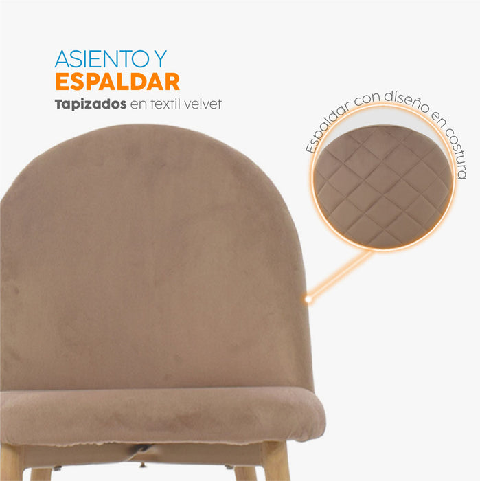 muebles oficina escritorio silla comedor fija tela capuchino ali bonno rs341652 madecentro