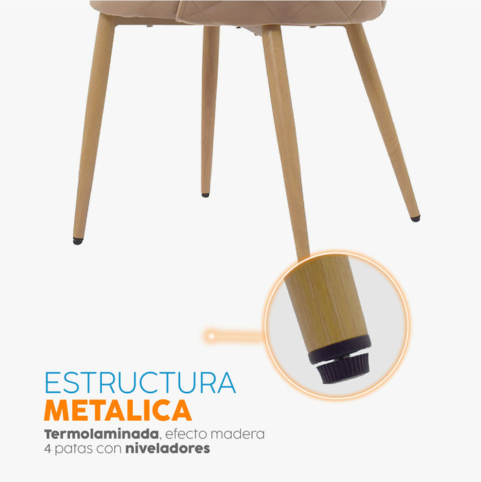 muebles oficina escritorio silla comedor fija tela capuchino ali bonno rs341652 madecentro