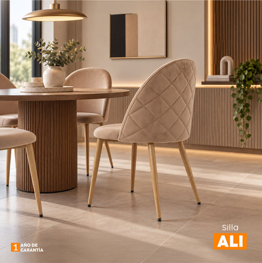muebles oficina escritorio silla comedor fija tela capuchino ali bonno rs341652 madecentro