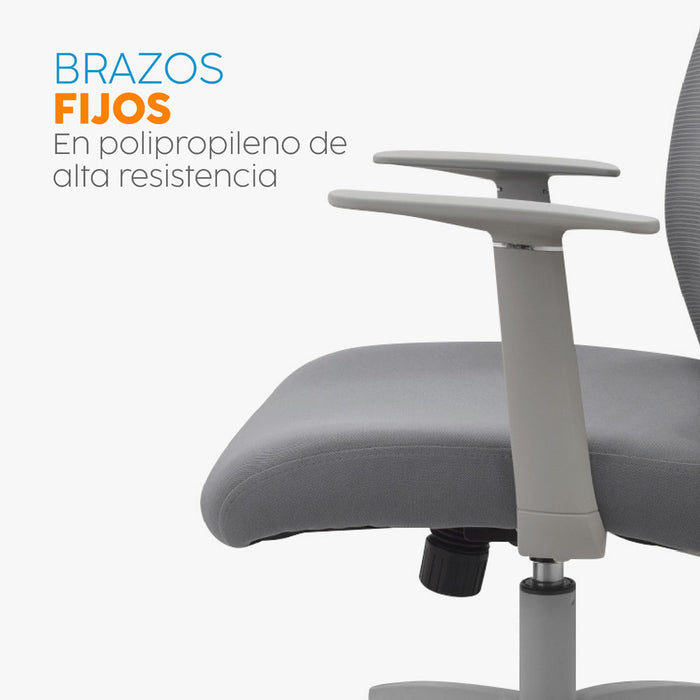 muebles oficina escritorio silla escritorio ejecutiva gris gris fox bonno rs134920 madecentro