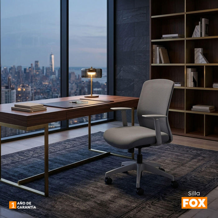 muebles oficina escritorio silla escritorio ejecutiva gris gris fox bonno rs134920 madecentro