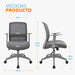 muebles oficina escritorio silla escritorio ejecutiva gris gris fox bonno rs134920 madecentro